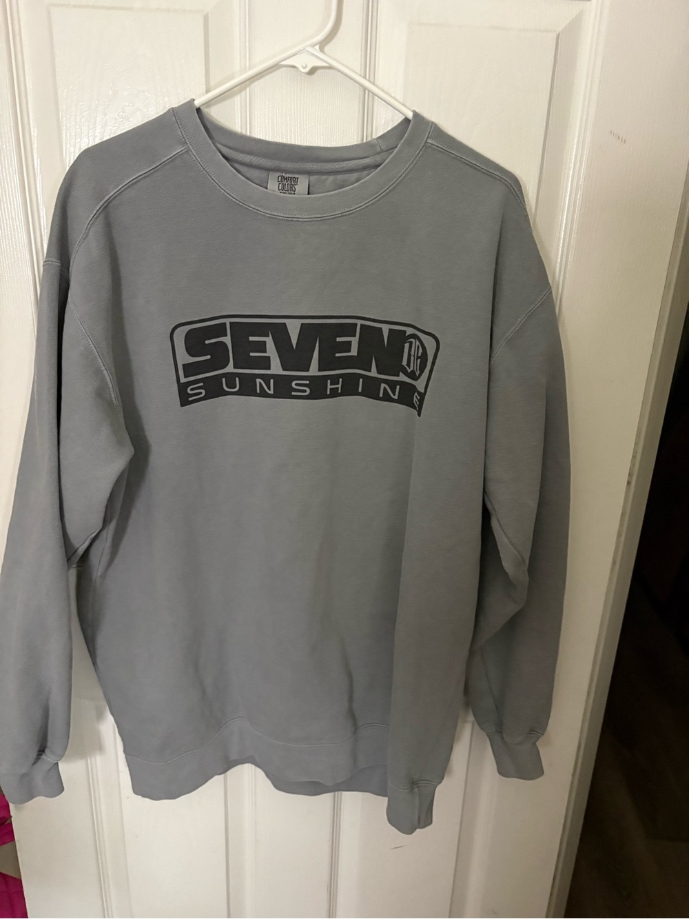 Comfort Colors Gray Crewneck Sweatshirt with Black Logo